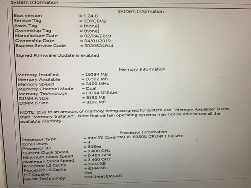 Dell Latitude 3490 14" Core i5-8250U 1.6GHz 16GB RAM 256GB SSD NO OS Fair - Picture 3 of 16
