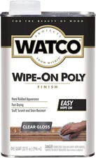 Watco 68041 Wipe-On Polyurethane Finish, Quart, Clear Gloss