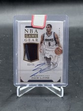 2015 Panini National Treasures Zach Lavine NBA Game Gear Prime Patch Auto /25