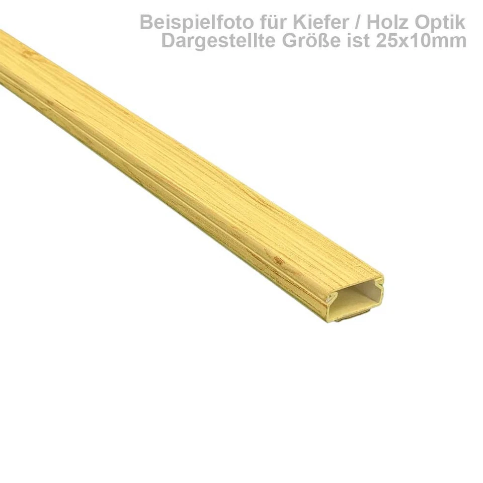 Kabelkanal Holzoptik Kiefer/Fichte 100x60mm – 2x1m – mit Deckel, Schrauben - Bild 1 von 4