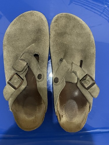 Birkenstock Wildleder Leder Clogs Weichbettung Größe W9 M 7,8 EU 40