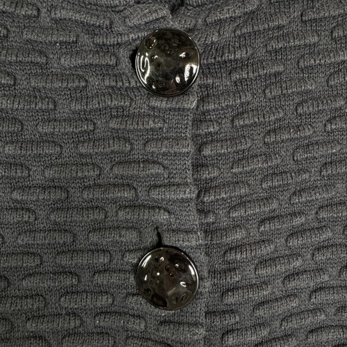 JM Collection Strickjacke Pullover Damen XL schwarz strukturiert Knopfleiste Stehkragen - Bild 5 von 13