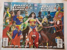 Justice League of America 12A Superman & 12B Batman DC Comics 2007 Alex Ross NM 