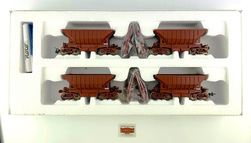 PR387 - ROCO H0 45992 - SET MIT VIER TRICHTERWAGEN FÜR MINERALTRANSPORT S | Zustand: Neu