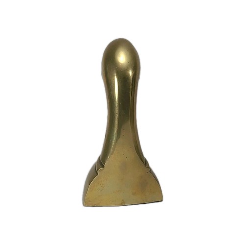 Vintage Brass Mallard Duck Head Bookend Doorstop Paperweight Solid Leonard MCM - Picture 4 of 9