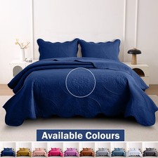 Floral King Size Bedspread Set Luxury 3 Piece Coverlet with 2 Shams King Quilt