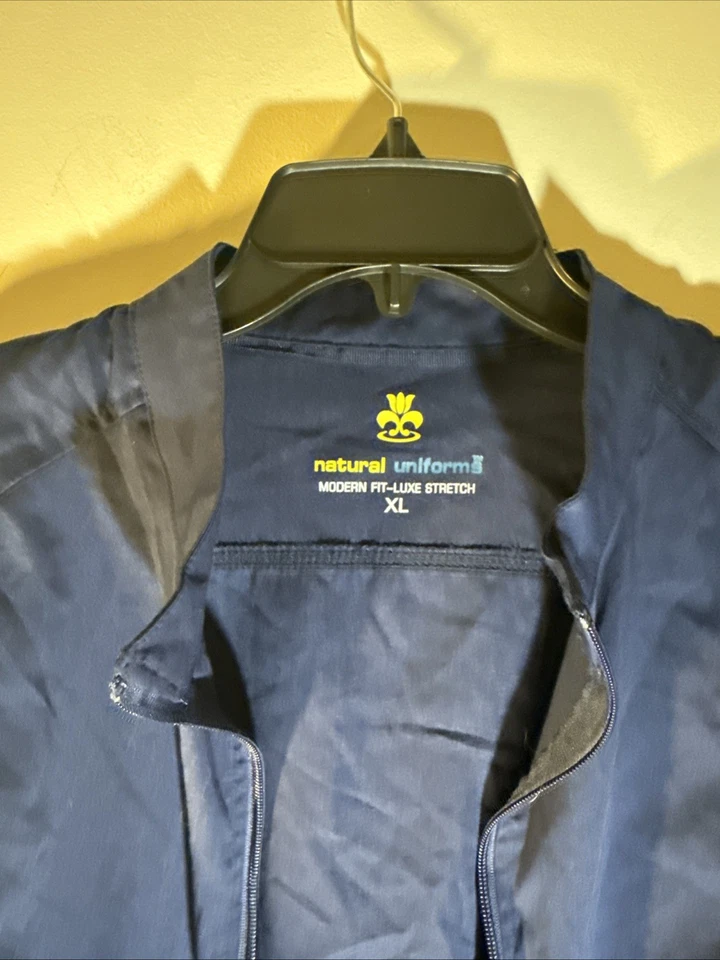 Chaqueta Médica Uniformes Naturales Ajuste Moderno-Lujo Elastizada Azul Marino Talla XL Foto 3 de 4