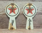 Vintage Texaco Gas Station Mens & Ladies Restroom Porcelain Key Holder Sign Set
