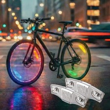 Bike Wheel Lights Rechargeable 9-Color LED Spoke Reflectors 21 Modes Motion
