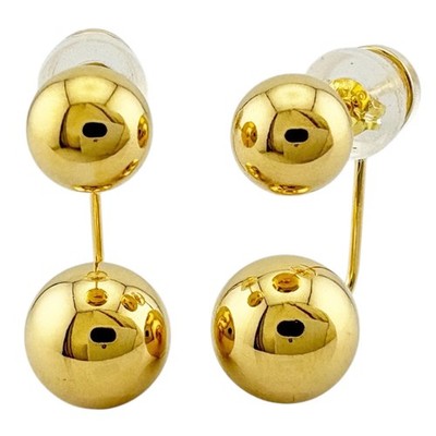 neu no brand Ohrring K18 Gelbgold runde Kugel