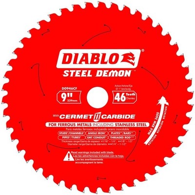 Diablo Tools 9 In X 46 Tooth Steel Demon Cermet Metal And Stainless Steel