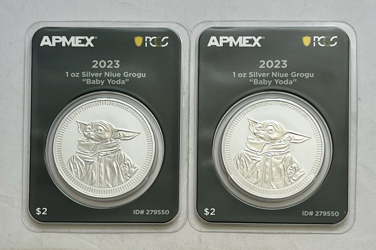 2023 1 oz Silver $2 Niue Grogu Baby Yoda PCGS First Strike