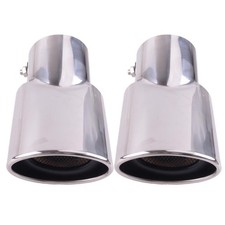 2x Chrome Stainless Steel Muffler Tip Exhaust Pipe Fit For Toyota Highlander st