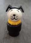 Vintage Fisher-Price Little People Wood Body Dog Yellow Collar