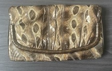 Vintage Varon Snakeskin Purse w/ Gold Tone Chain Strap Code 5BG8