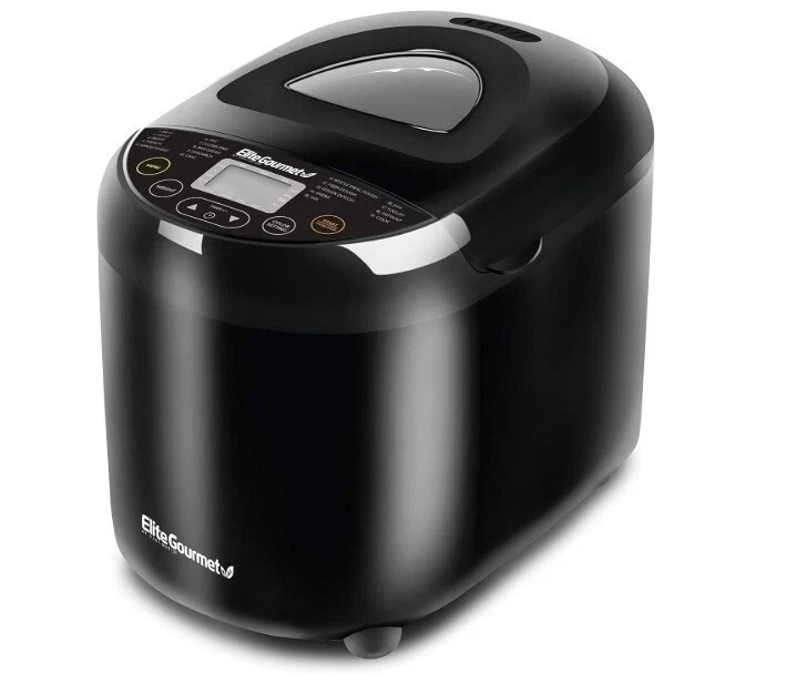 Elite Gourmet EBM8103B Programmable Bread Maker Machine 3 Loaf Sizes, 19 Menu Fu