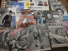 Vintage Lot/20  Knitting  Books Minerva Woolies /Babies Bernat Lacey  1939-1985