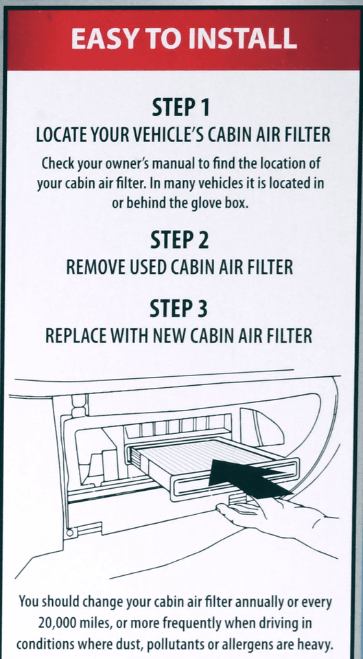 Super Tech 5250 Cabin Air Filter, Replacement Air Dust Filter for ...