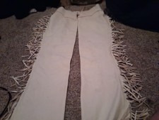 Elixir White Leather Assless Chaps