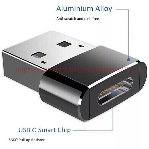 2PACK USB C 3.1 Type C Femelle vers USB 3.0 Type A Mâle Port Convertisseur Adaptateur NEUF - Photo 6 sur 7