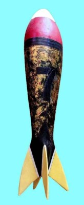 Eugene Jardin, ''Jardin Bomb'' Sculpture 30'' Tall X 8'' Wide Great Condition -+++++