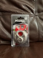 Master Lock 40KADPF 2-3/4in. Wide Stainless Steel Discus Padlock, Cut Resistant