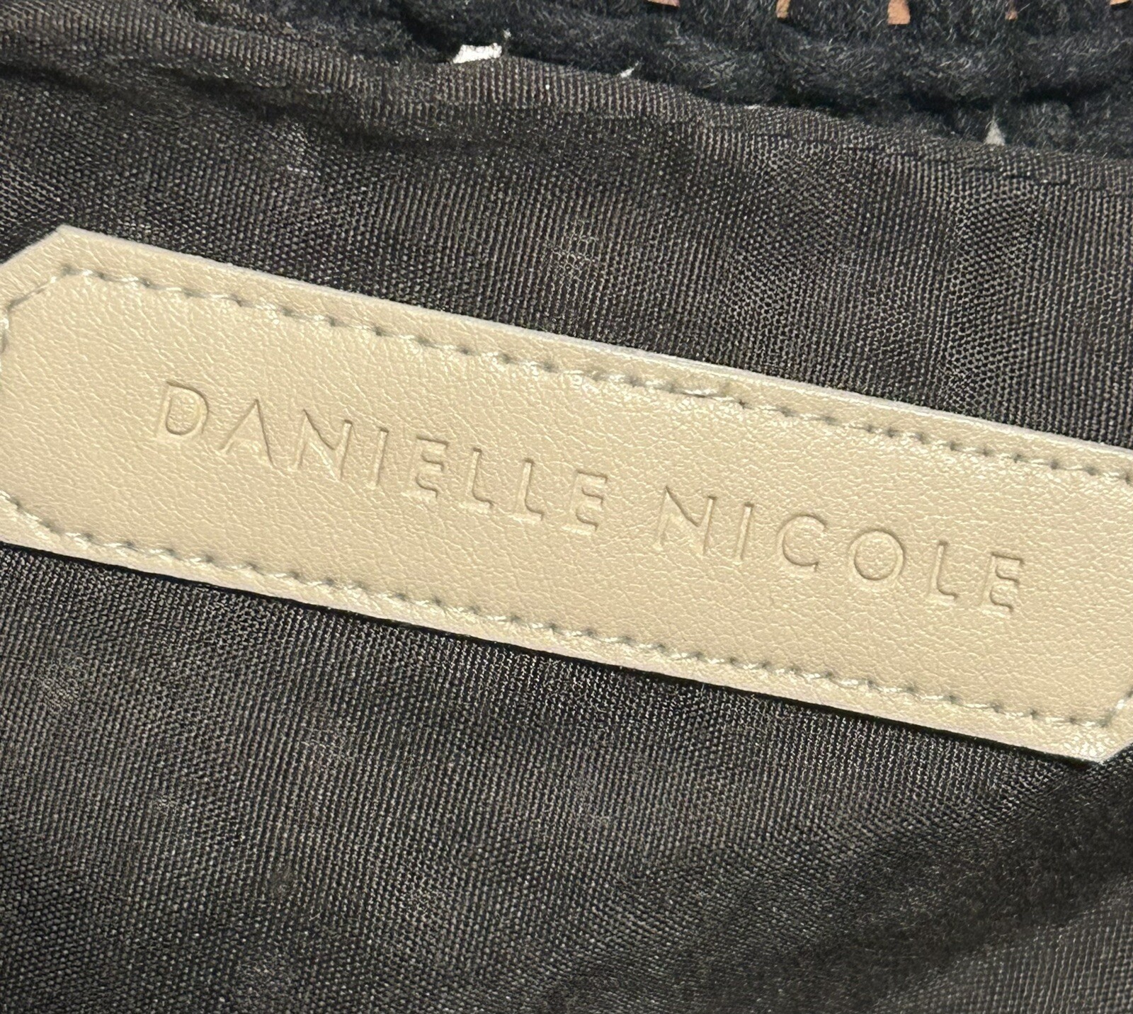 Danielle Nicole Macrame Fringe Purse Black Boho W… - image 9