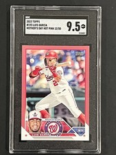 2023 Topps Series 1 Luis Garcia Mother's Day Parallel #’ed /50 Nationals SGC 9.5