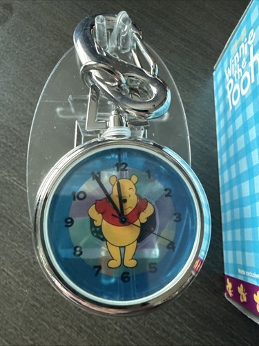 Vintage - Disney - Pooh Bear - Taschenuhr - Rucksackclip - Quarz - Needs Batt