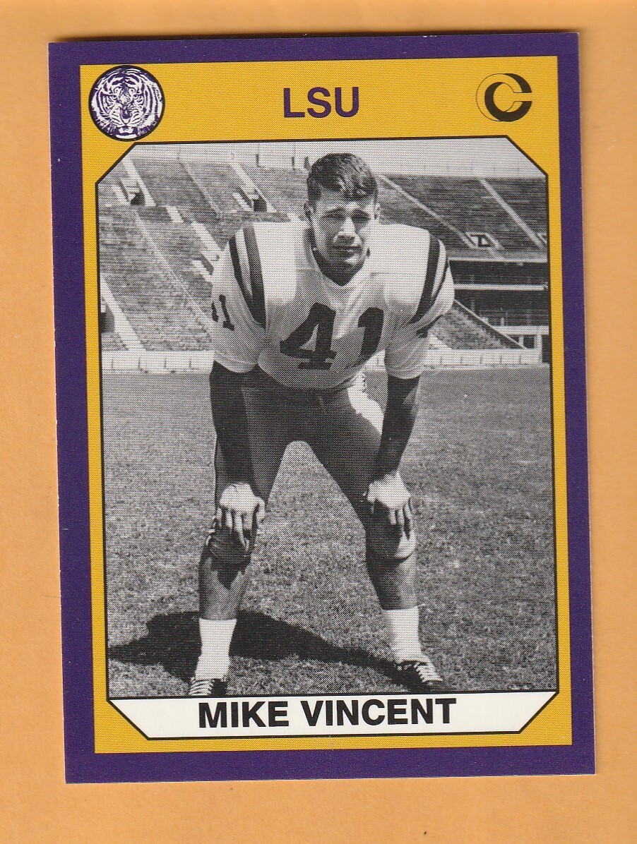 Mike Vincent LSU Tigers 1990 Card #139 Sulphur Louisiana 5Y