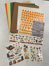 Creative Memories Fall Paper, Stickers, & ABCs Scrapbooking Lot