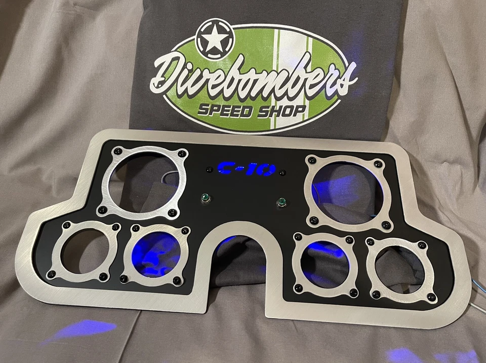 67-72 C10 Chevrolet Truck Tablero personalizado estilo bombardero tablero iluminado haz alto Foto 2 de 4