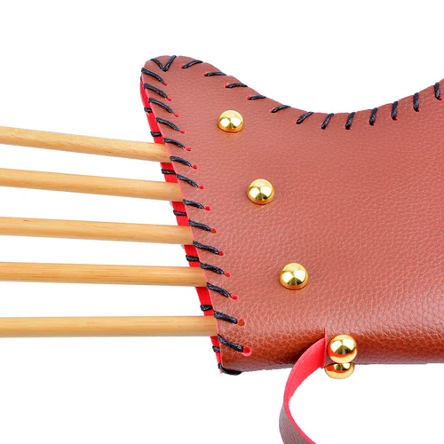 Leather Traditional Recurve Bow Bag Case Arrow Quiver Archery Longbow Hunting - Picture 18 of 21