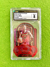 Evan Mobley RED PRIZM ASIA ROOKIE CARD CSG 8 SP 2021 EVAN MOBLEY Crown Royale RC