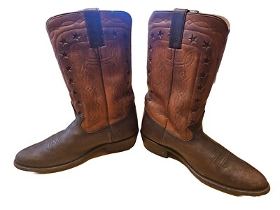 Frye Pull On Leather Boot Brown 8 D Western Cowboy Rodeo Star
