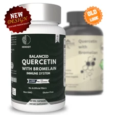 Quercetin with Bromelain 1000mg per Serving, 60 Vegetarian Capsules