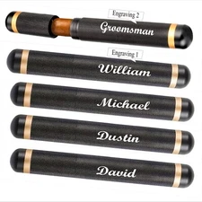 Set of Groomsmen Gifts-Bulk Discount -Personalized CIGAR HOLDER CASE Cigars Tube