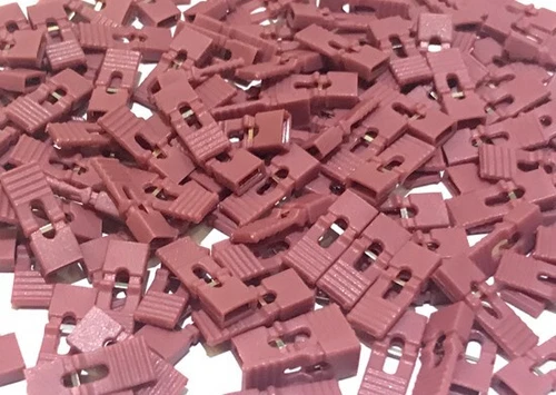 2.54mm Mini Micro Header Jumper Caps RED Handle Circuit Board Shunt Part 100pcs