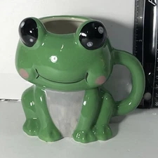Very Cute Frog That A  Planter Or Coffee Muge That Is 5''inches Tall