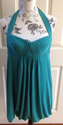 Mason Turquoise LT Excel Washed Neck Tie Dress size 2