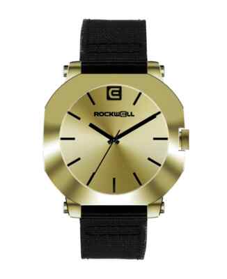 Neu IN Box Rockwell Apex Gold/Schwarz/Schwarz Nylon Armbanduhr Limitierte