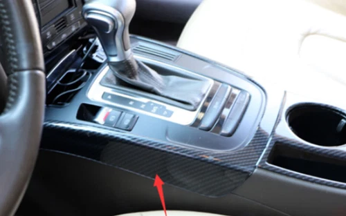 For Audi S5 2008-2017 Carbon Fiber ABS Central Console Gear Shift Frame Trim 1PC - Picture 6 of 8
