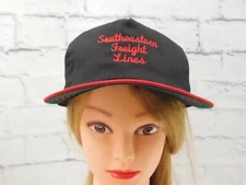 SOUTHEASTERN FREIGHT LINES Emboidered Snapback Baseball Cap Truckers Hat USA EUC