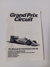 Commodore 64/128 Grand Prix Circuit Users Manual Only Accolade