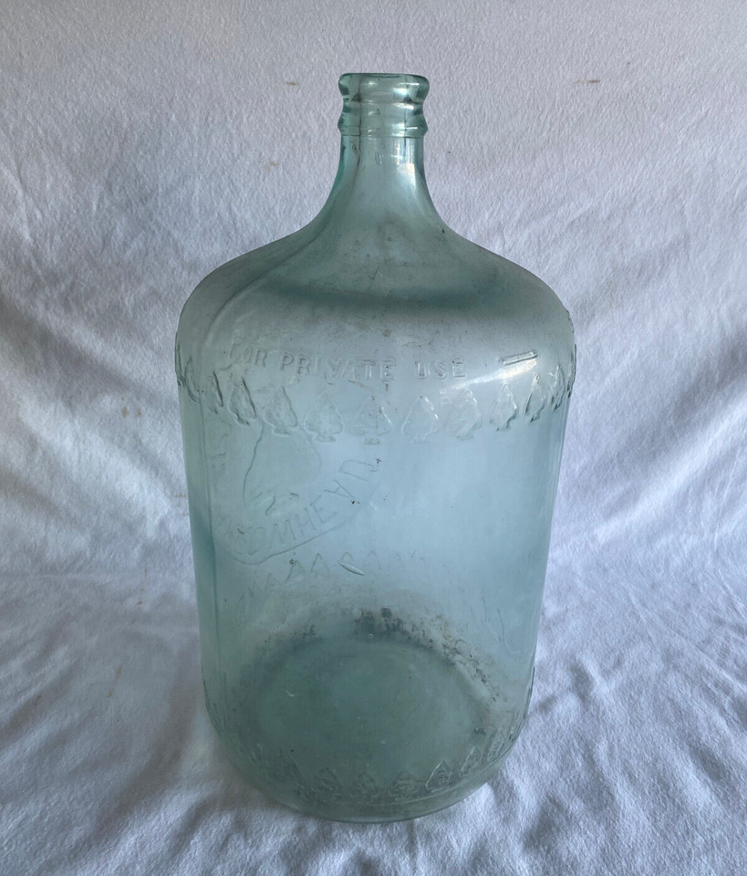 Vintage Arrowhead Water Glass Bottle/Carboy 5 Gallon "Just Needs