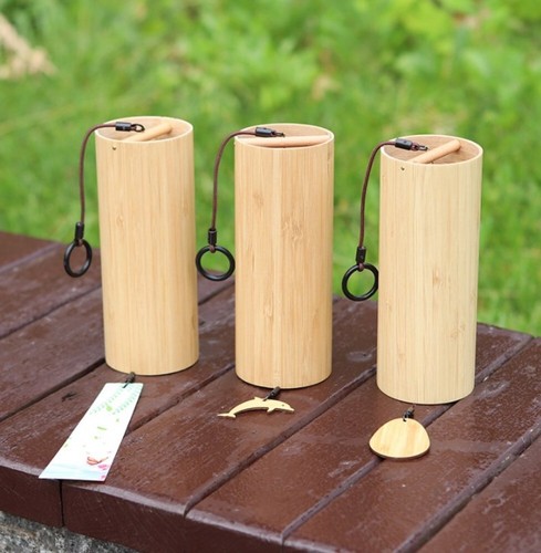 Holz Klangspiel Glockenspiel Bambus&Metall Gartendekoration Geschenk Windspiel - Bild 9 von 13