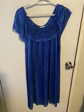 Lati Fashion Nightgown Size Small Blue Nwot I48