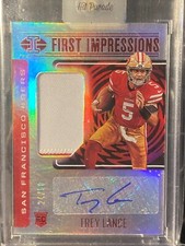 2021 Panini Illusions First Impressions Trey Lance RPA /50 AUTO 2 Color Patch
