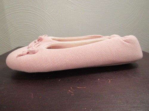 Wishcotton Pink Ballet Flat Cushy Comfort Bow Slippers Women SZ 9-10 NWOB - Picture 4 of 7