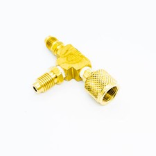 Yellow Jacket 3/8 IN Vacuum Pump Adapter 1/4 IN flare 1/2 IN AM fittings - 30619